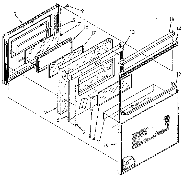 Electric oven door