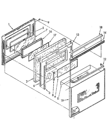 Electric oven door