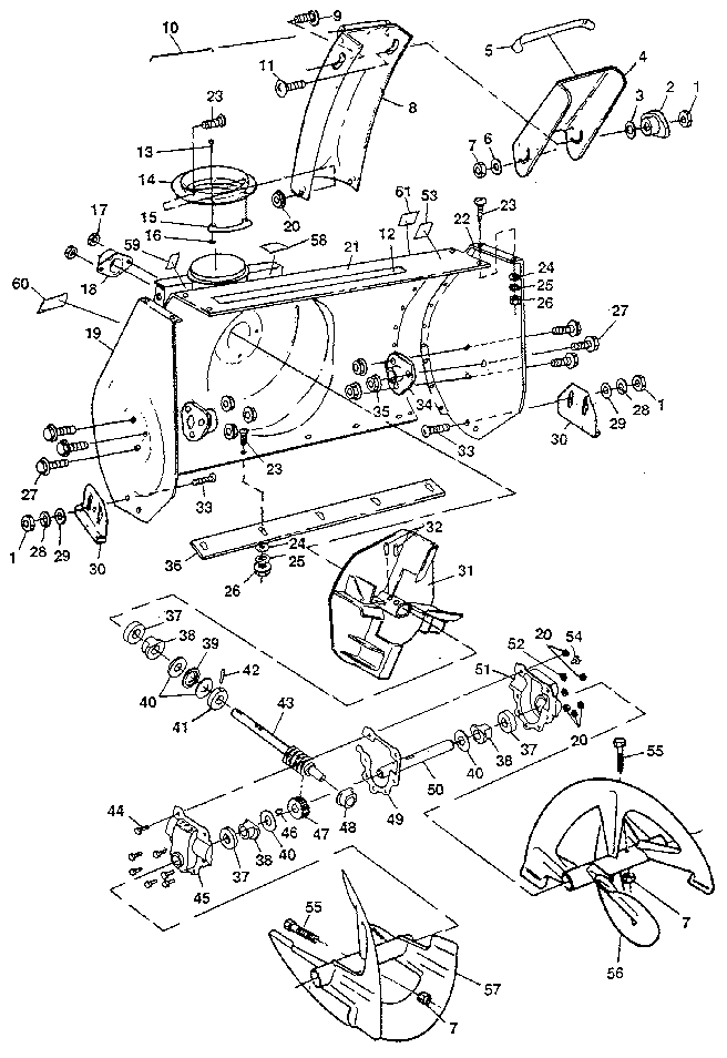 Auger housing assembly