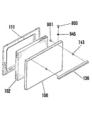Oven door section