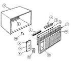 Kenmore 2538791831 cabinet and front panel diagram