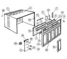 Kenmore 2538706111 cabinet and front panel diagram
