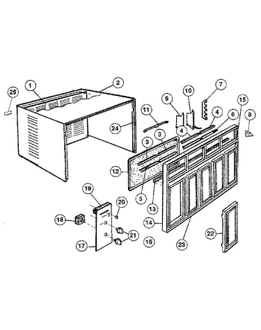 Cabinet and front panel