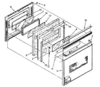 Kenmore 6654428912 upper oven door diagram