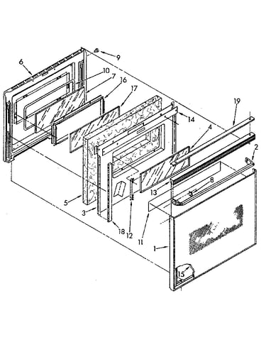 Upper oven door