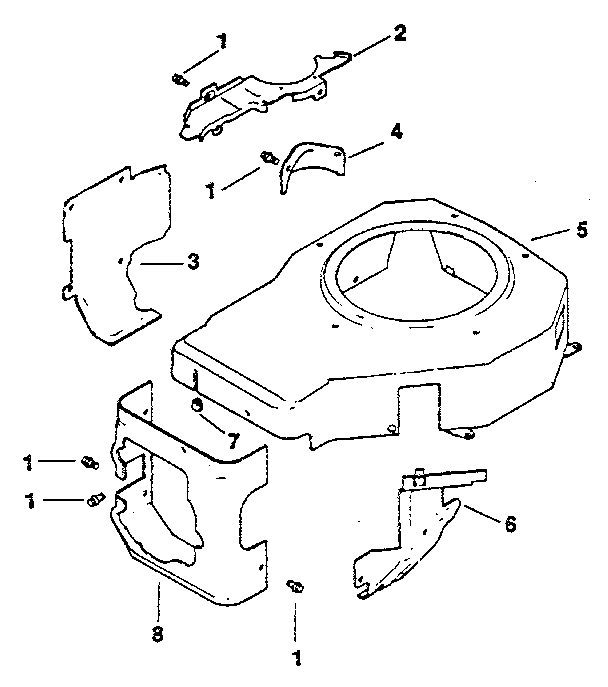 BLOWER HOUSING AND BAFFLES