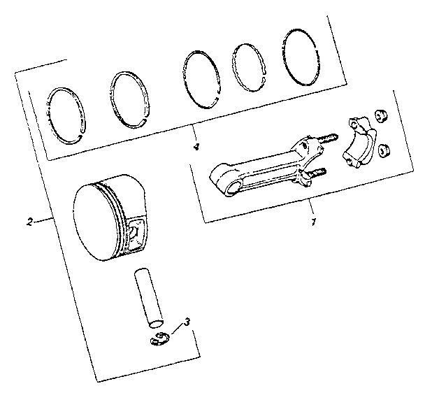 Piston and rod