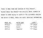 Proform PFT70 model note diagram
