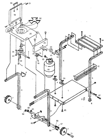 Deluxe cart with side burner