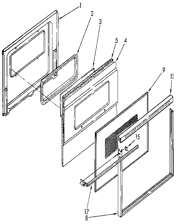 Lower oven door