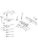 Sector gear/axle support