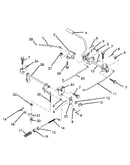 Parking brake/rear mower lift assembly