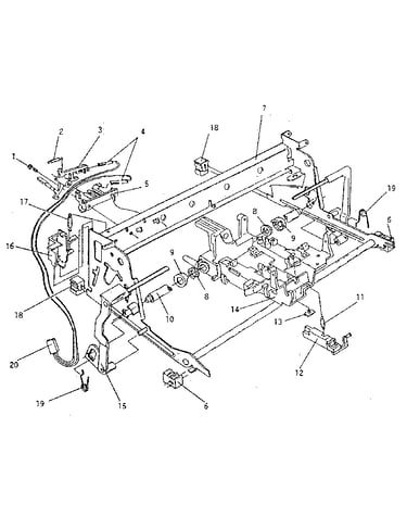 Typewriter 'carrier molding, rails, & frames'