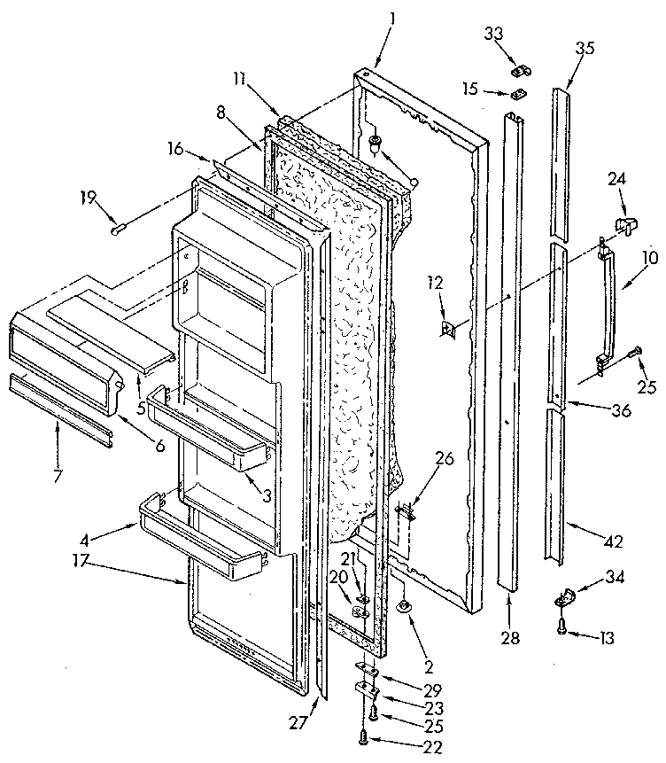 Refrigerator door