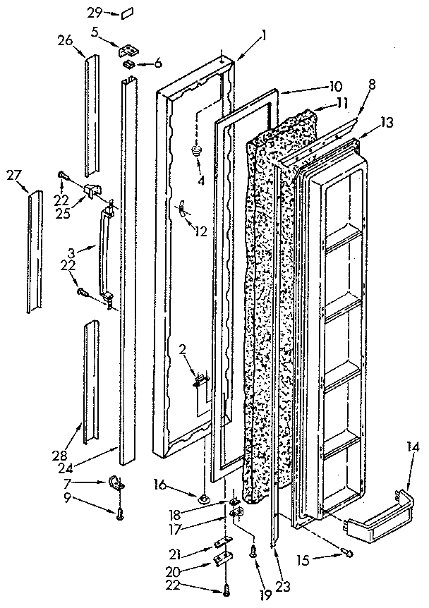 Freezer door