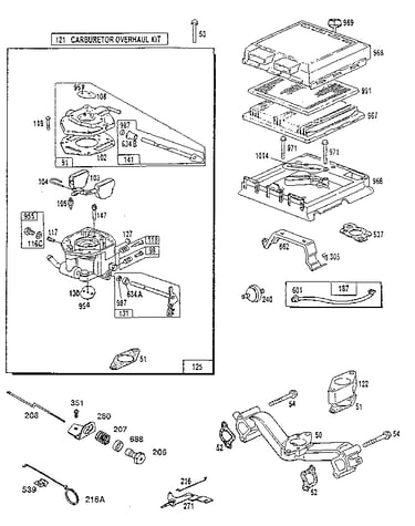 Carburetor overhaul kit