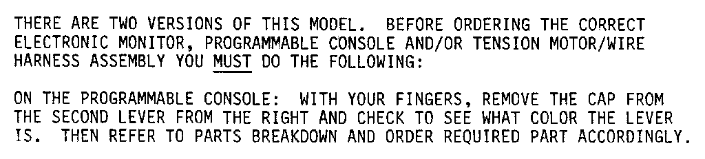 Model notes