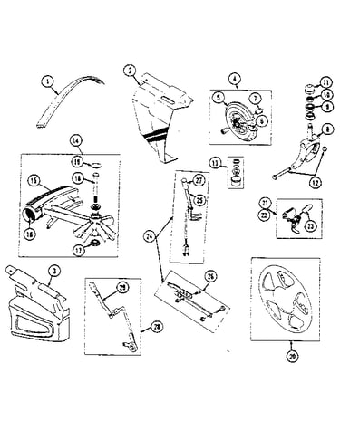 Clutches, wheels, forks
