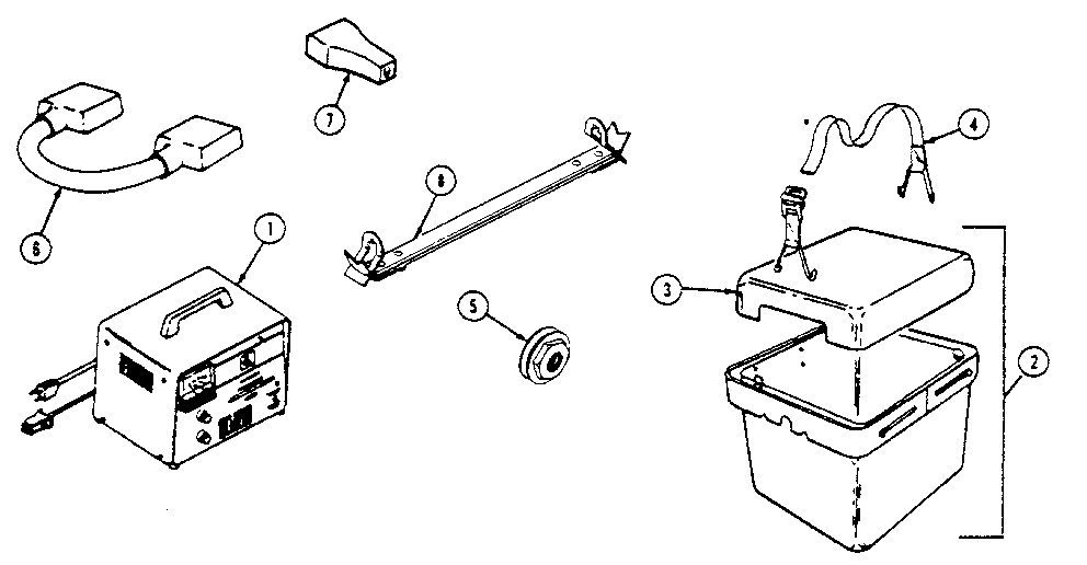 Battery box, chargers, misc. electrical