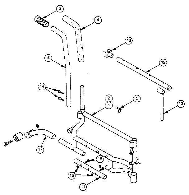 FRAME SECTIONAL BACK, NON-RECLINING