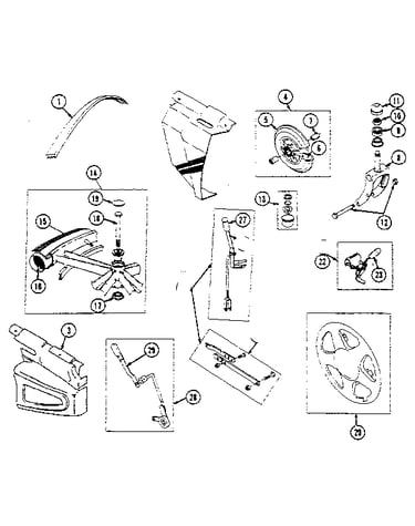 Clutches, wheels, forks