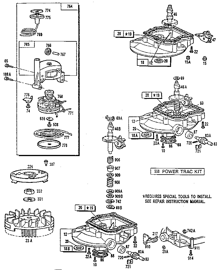 Starter and engine sump assembly
