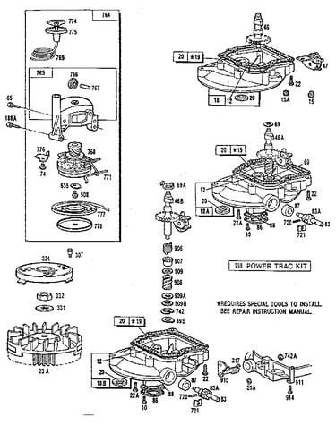 Starter and engine sump assembly