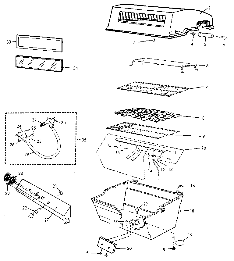 Grill and burner
