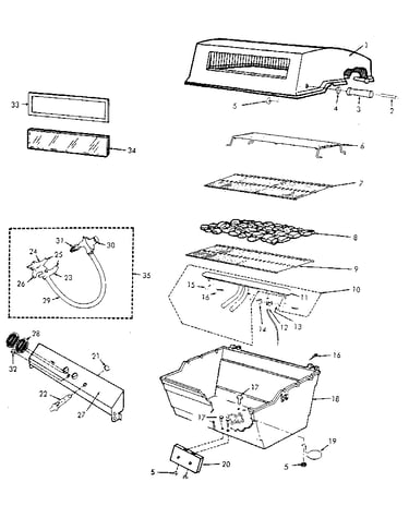 Grill and burner