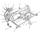 Smith Corona SD850 carrier molding, rails, & frames diagram
