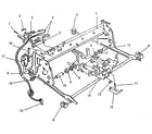 Smith Corona 600DLD carrier molding, rails, & frames diagram