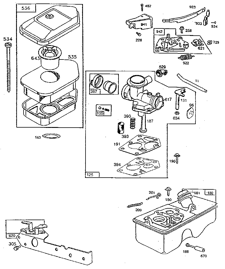 CARBURETOR AND FUEL TANK ASSEMBLY