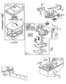 Carburetor and fuel tank assembly