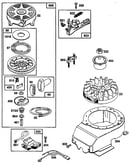 Rewind starter and blower housing