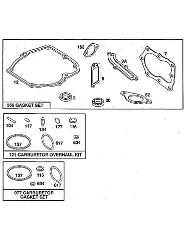 Carburetor overhaul kit and gasket set