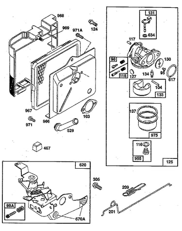 Carburetor and air cleaner assembly