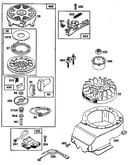 Rewind starter magneto assembly