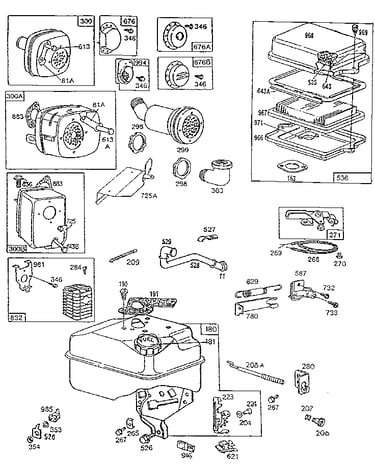 Air cleaner and fuel tank assembly