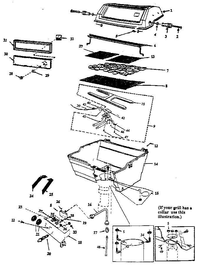Grill and burner
