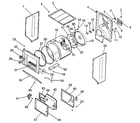 Kenmore 41799180800 dryer-cabinet, drum, heater diagram