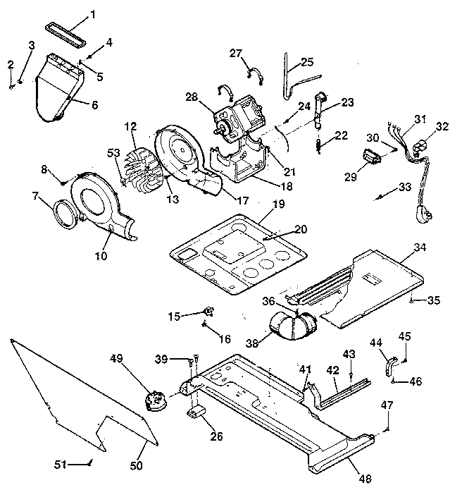 Dryer-motor, blower, belt