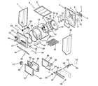 Kenmore 41799190800 dryer-cabinet, drum, heater diagram