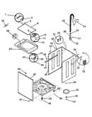 Washer-cabinet, top panel, base