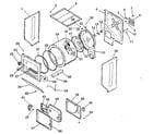 Kenmore 41799185100 dryer, cabinet, drum, heater diagram