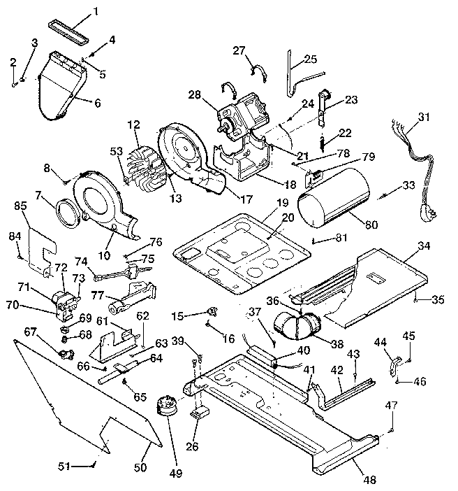 DRYER, MOTOR, BLOWER, BELT