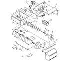 Kenmore 1069515780 motor and ice container diagram