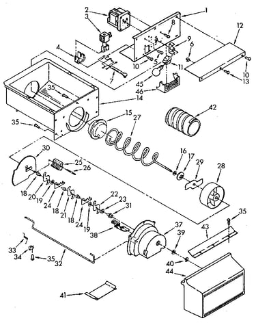 Motor and ice container