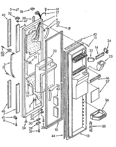 Freezer door
