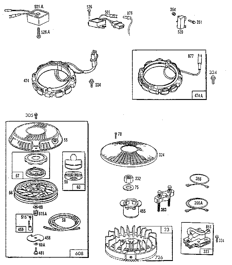Rewind starter and stator