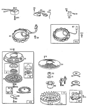 Rewind starter and stator